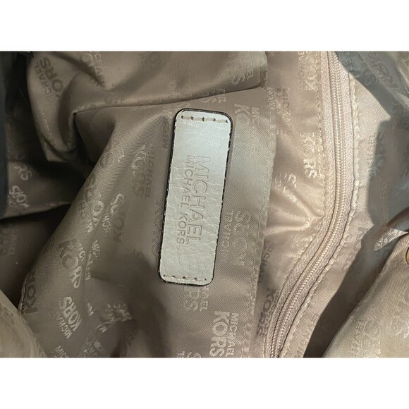 MICHAEL Michael Kors Purse Marina Signature Jacquard Drawstring Tassel HOBO Genu - Picture 12 of 16